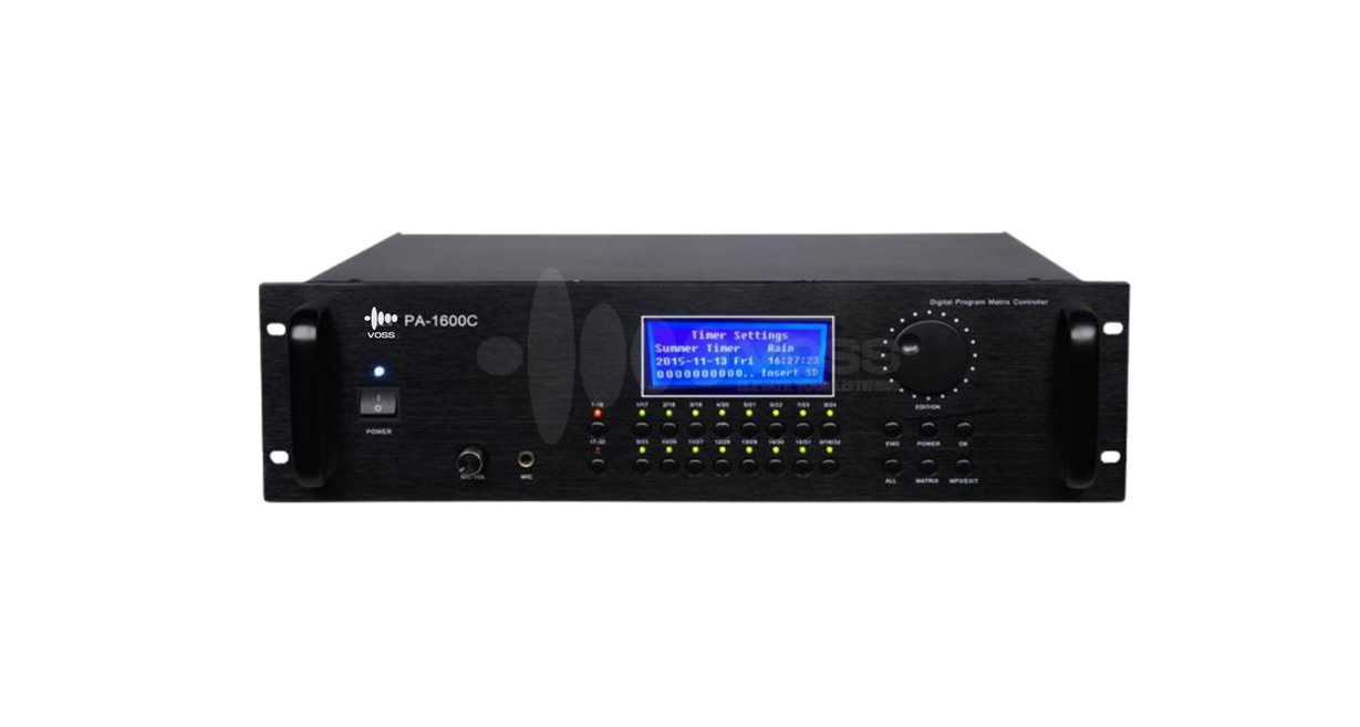 VOSS AUDIO 16 ZONE AUDIO MATRIX CONTROLLER PA-1600C