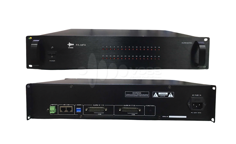 VOSS AUDIO 32-CHANNEL FIRE ALARM MATRIX PA-32FA